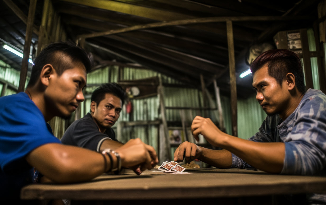 3 filipinos playing short deck poker