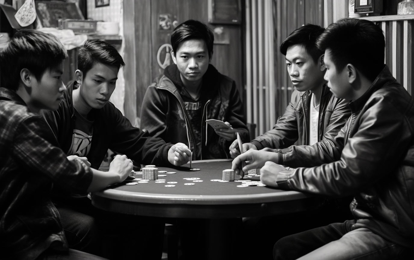 5 filipinos playing short deck poker